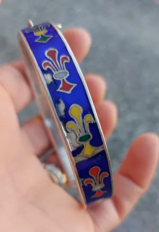 Bracciale vintage Sterling 925 smaltato