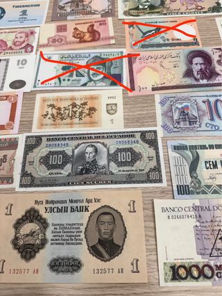 33 Billetes Variados Sin Circular