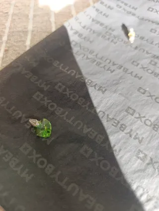 Parure ciondolo e orecchini verde smeraldo