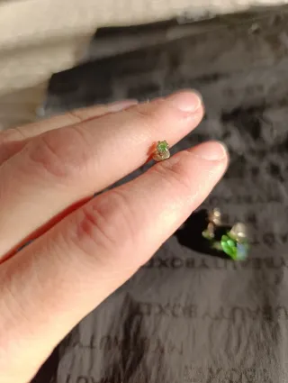 Parure ciondolo e orecchini verde smeraldo