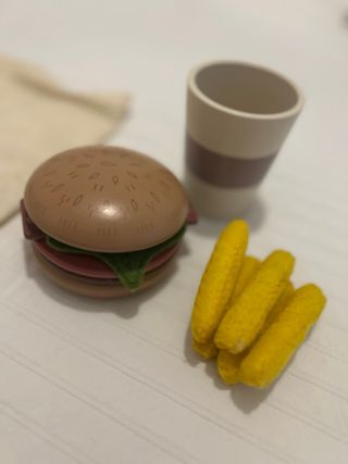 Juego Hamburguesa Juguete Madera
