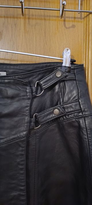 Falda piel auténtica
