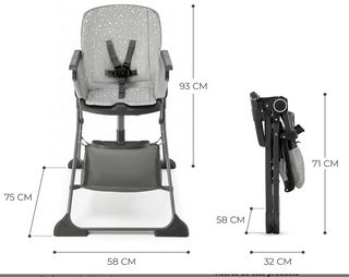 Trona Kinderkraft FOLDEE Plegable Bebé