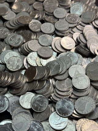 Lotto 50 monete 5 Lire Delfino