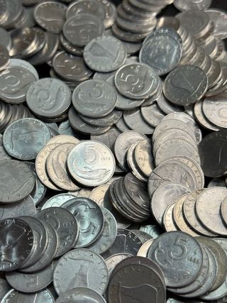 Lotto 50 monete 5 Lire Delfino