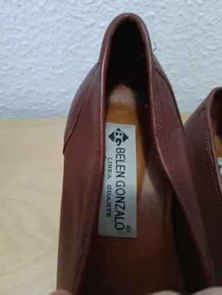 Mocasines de piel mujer retro marrones. T.39