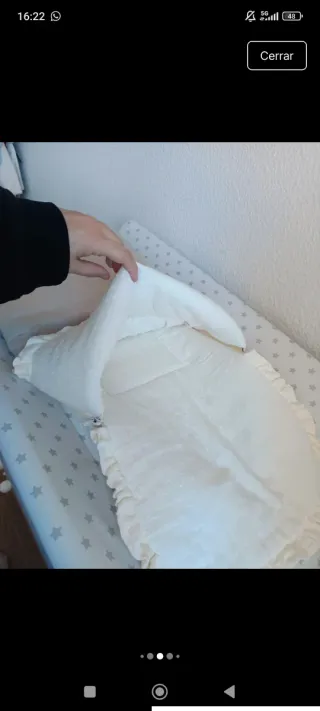 Sacco+bavetta per neonato plumeti beige chiaro 50€