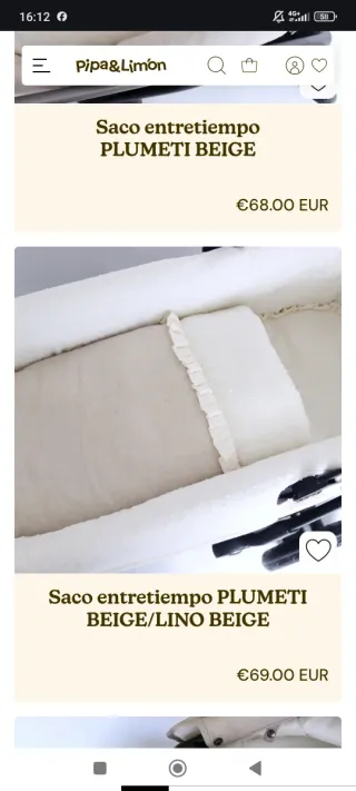 Sacco+bavetta per neonato plumeti beige chiaro 50€