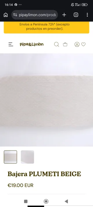 Sacco+bavetta per neonato plumeti beige chiaro 50€