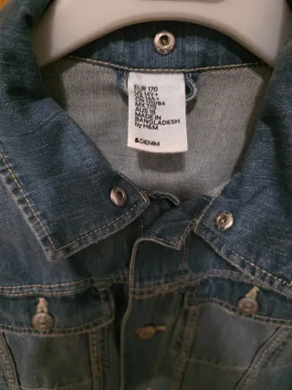 Cazadora Vaquera con Mangas Grises Talla XS ó 14