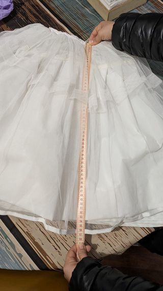 Cancán vuelo fallera blanco niña