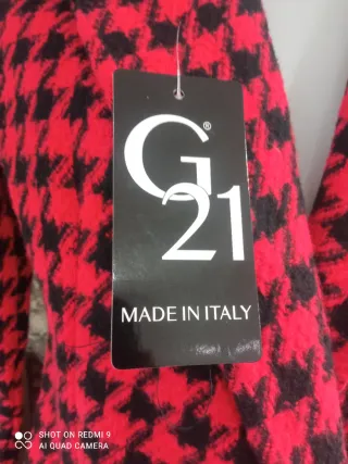 Chaqueta G21 cuadros rojo y negro