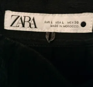 Falda Zara Negra Transparencias