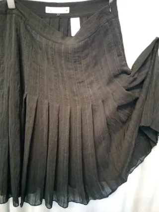 Falda Zara Negra Transparencias