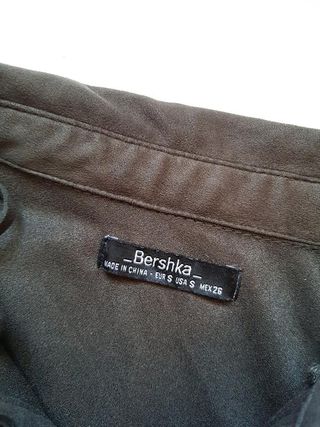 Bershka Camisa Casaco Camurça