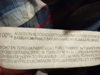 Camisa Zara Man cuadros azul y rojo