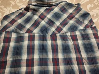 Camisa Zara Man cuadros azul y rojo