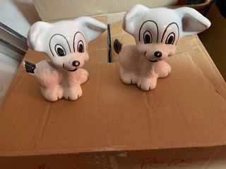 2 Perros Cerámica Vintage