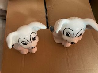 2 Perros Cerámica Vintage