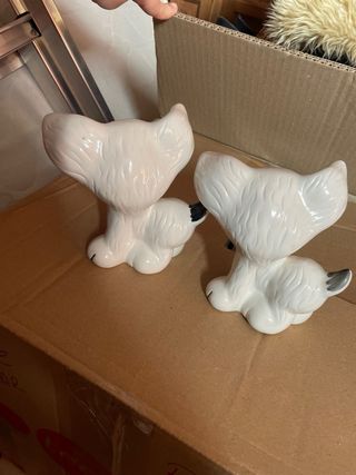 2 Perros Cerámica Vintage