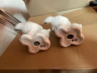 2 Perros Cerámica Vintage