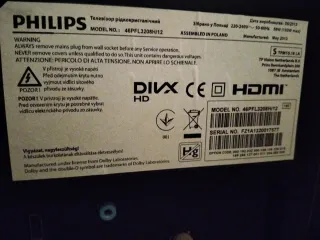 Televisor Philips 46" Negro No es smart tv