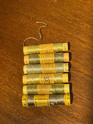 Lotto 6 rocchetti seta Bozzolo per pesca