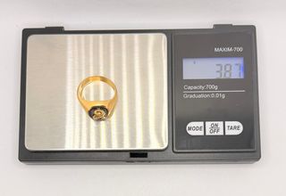 Sello de oro de 18k piedra, 3.87 g, T-18.