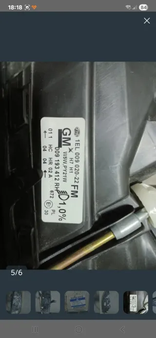 FARO OPEL OMEGA HELLA