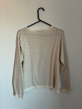 Jersey de rayas beige Talla M