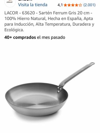 Sartén Lacor Ferrum Hierro Natural 20 cm