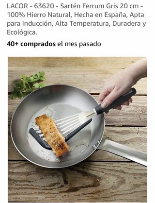 Sartén Lacor Ferrum Hierro Natural 20 cm