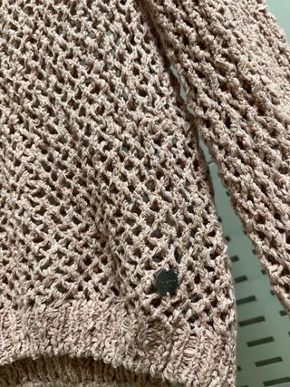 Jersey rosa de punto calado