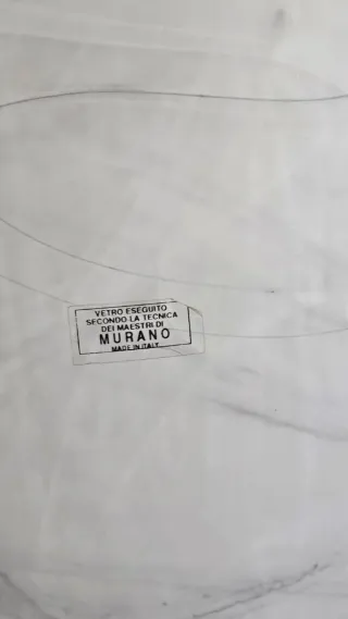 Lampada da tavolo in vetro murano