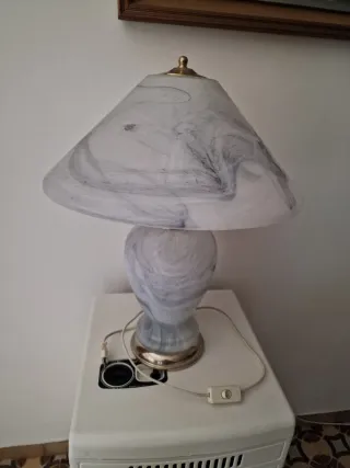 Lampada da tavolo in vetro murano