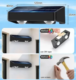 Set 4 Luces Solares Exterior