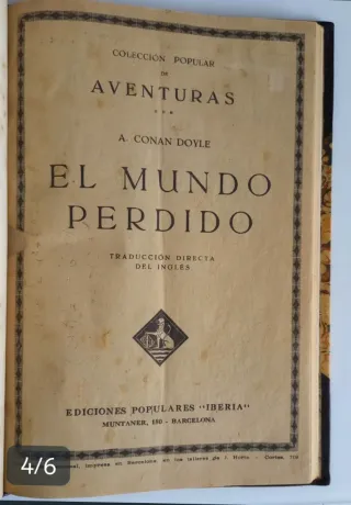CONAN DOYLE. EL MUNDO PERDIDO. LIBRO ANTIGUO. 1927