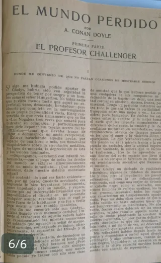 CONAN DOYLE. EL MUNDO PERDIDO. LIBRO ANTIGUO. 1927