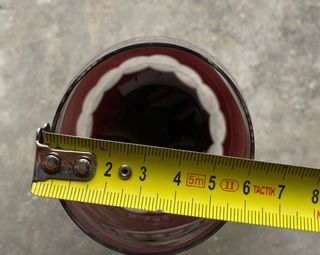 Juego copas cristal tallado color amatista + bol a