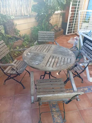 Mesa y 4 Sillas Exterior