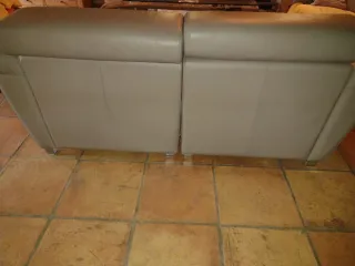 Dos Sofás modular de piel beige