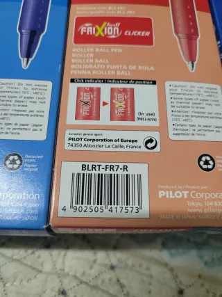 Bolígrafos Borrables Pilot FriXion Clicker 0.7