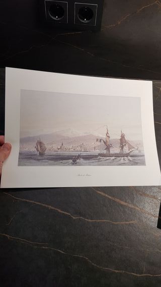 Láminas Grabados Antiguos Málaga