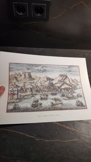 Láminas Grabados Antiguos Málaga