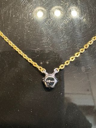 Collana argento con zaffiro blu