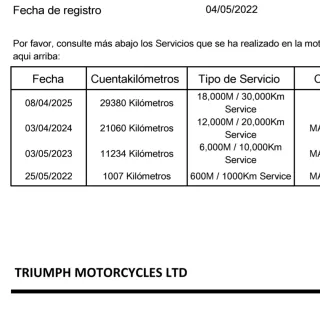 TRIUMPH TIGER 900 GT PRO | Mayo 2022 | Garantia