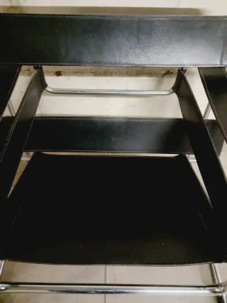 Poltrona Wassily Replica Pelle Nera