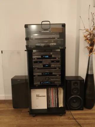 SONY LBT-607 HIFI + MUEBLE + MANDO + MANUAL + VHS