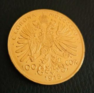 Moneda 100 Coronas 1915 Oro