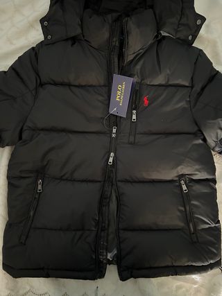 Chaqueta Polo Ralph Lauren Negra con Capucha Talla
